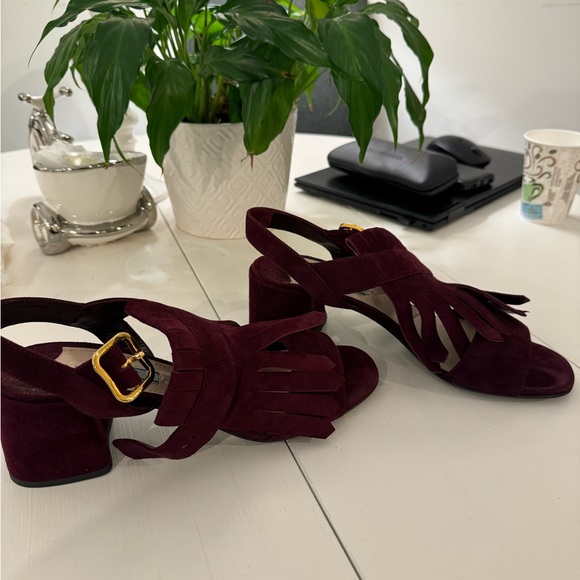 Red Prada Small Heel Sandal - Picture 2 of 15